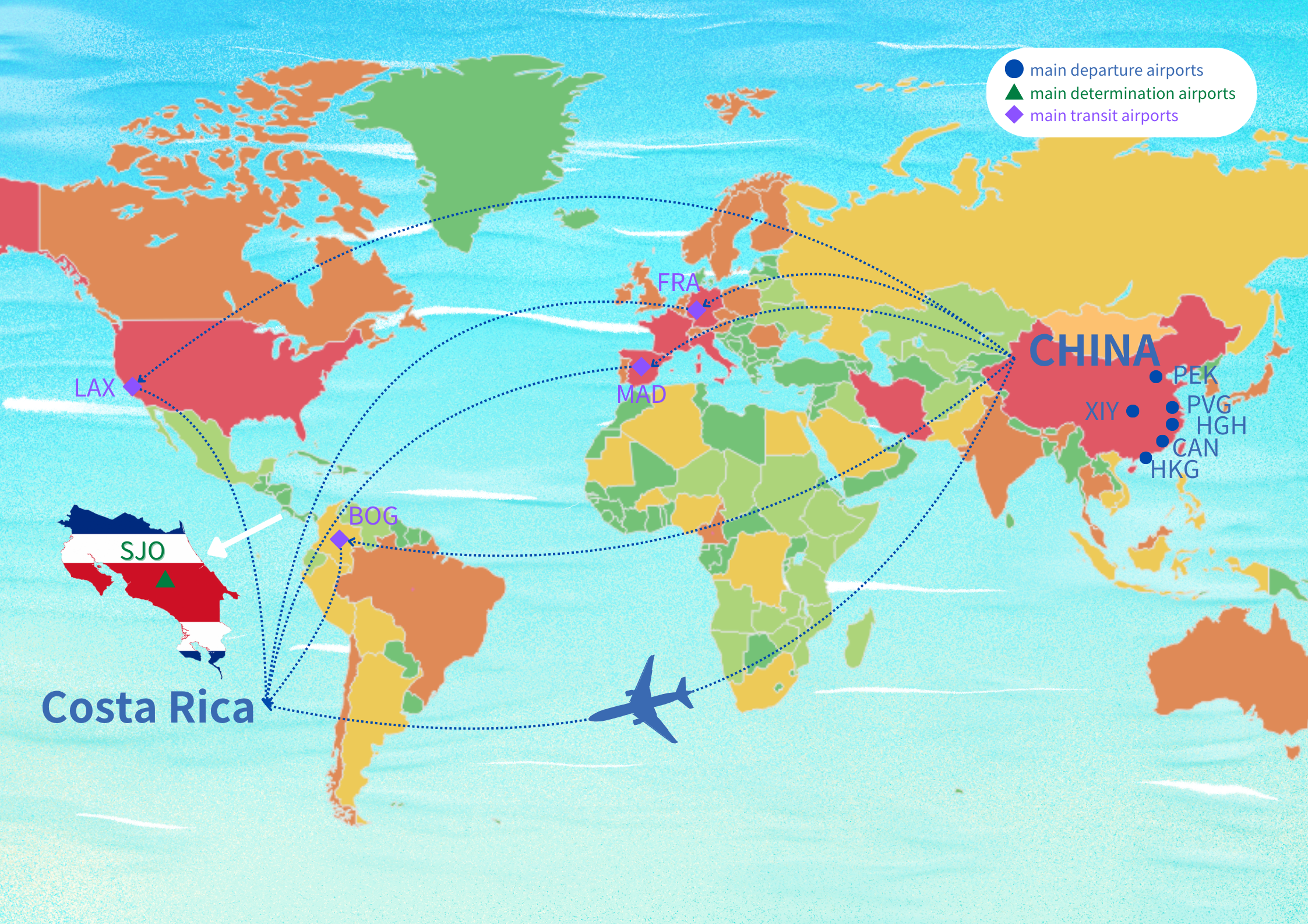 air freight from China to Costa Rica