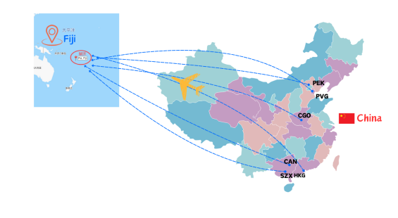 Air Freight from China to Fiji
